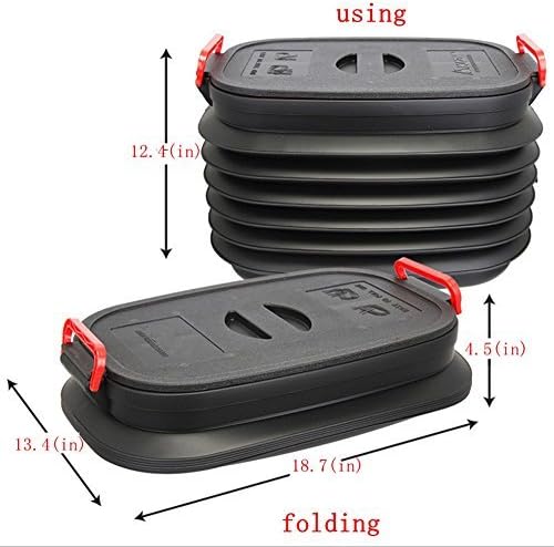 ZHXIN Collapsible Bucket 37L, Portable Outdoor Folding Pail Fishing Cleaning Bucket Car Wash Bucket with Lid Storage Bag for Hiking Camping House Working Picnic Traveling