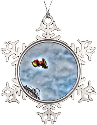 LUlULU Rainbow Lorikeet Australia Bird In Flight Best Friend Snowflake Ornaments Home Decorations Ideas