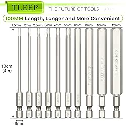 TLEEP 20 x 1/4 Inch Hex Head Allen Wrench Drill