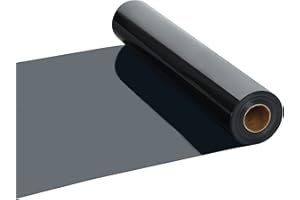 RENLI·TONG RENLITONG Black HTV Iron on Vinyl 12Inch by 50ft Roll HTV Heat Transfer Vinyl for T-Shirt HTV Vinyl Rolls for All Cutter Machine - Easy to Cut & Weed for Heat Vinyl Design