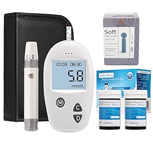 Sinocare Blood Glucose monitoring kit Diabetes test kit blood sugar testing kit Codefree pack 50 strips For UK Diabetics (Eligible for VAT relief in the UK)