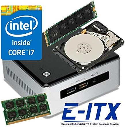 Intel NUC5i7RYH Core i7-5557U NUC System, 16GB DDR3L , 120GB M.2 SSD , 2TB HDD, WiFi, Bluetooth, Pre-Assembled and Tested by E-ITX