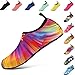 VIFUUR Water Sports Shoes Barefoot Quick-Dry Aqua Yoga Socks Slip-On For Men Women Kids Colorful-42/43