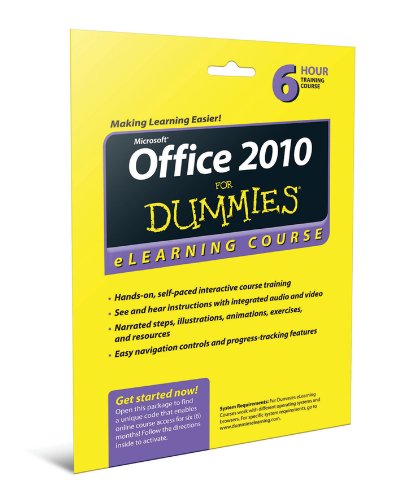 Office 2010 For Dummies eLearning Course Access Code Card (6 Month Subscription)