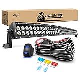 Nilight 42Inch 240W Curved Led Light Bar Spot Flood