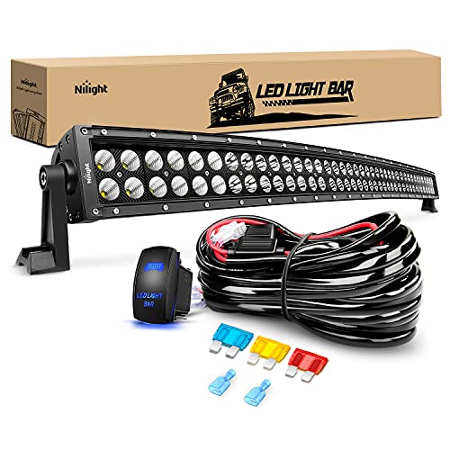 Nilight 42Inch 240W Curved Led Light Bar Spot Flood