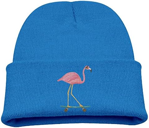 KYSK Flamingo Skateboard Headphones Children's Soft Fashion Warm Hat Hedging Caps