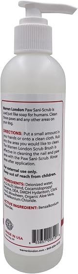 Warren London Paw Sani Scrub Brush Dog Pet Germ Bacteria Remover 237ml view 6