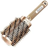 Upgrade BIBTIM Round Hair Brush Twill with Boar Bristle for Blow Drying, Curling & Straightening, Professional Salon Styling Brush, Nano Technology Ceramic for Perfect Volume & Shine (2 inch)