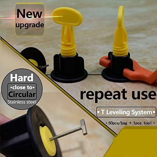 50pcs Tile Leveler Adjuster Plastic Flat Ceramic Leveler Floor Wall Construction Tools Reusable Tile Leveling System Kits