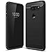 LG V30 case, TopACE Ultra Slim Thin Carbon Fiber Scratch Resistant Shock Absorption Soft TPU Protective Cover for LG V30 (2017)-Black