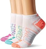 New Balance Performance Low Cut Socks (3 Pack), White/Teal/Pink/Orange, Women's 6-10