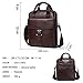 Contacts Mens Genuine Leather Crossbody Single-Shoulder Briefcase Messenger Bag Brown