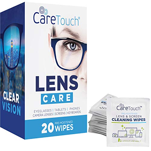Care Touch PreMoistened Lens Cleaning Cloths 20 Individually Wrapped