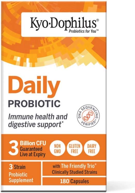 Kyo-Dophilus Daily Probiotic, Immune and Digestive Support*, 180 capsules (Packaging may vary): Health & Personal Care