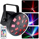 DragonX RGB Mushroom Disco Ball Light | DJ Party Lights with Strobe Effect & Remote | Music Sync LED Stage Lighting for Parti