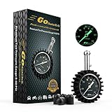 GoAutoTek USA Tire Pressure Gauge 60 PSI with bleeder and 4 free tire tek Valve Caps - Certified Accurate for Any Car