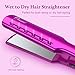 Ovonni Nano Titanium Hair Straightener Dual Voltage 1 3/4 Inch Wide Plate Flat Iron Professional Instant Heat Up Auto Shut Off Adjustable Temperature Straightener Iron for All Hair Types (1.75 inch)