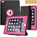 SEYMAC Case for iPad Pro 11 3rd/ 2nd/ 1st Generation, Heavy Duty Full-Body Shockproof Protective Case with Screen Protector, Rotating Stand, Hand/Shoulder Strap and Support Wireless Charging, Rose