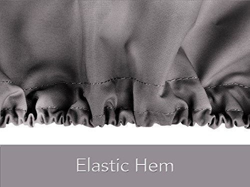 FEATURES: Adjustable drawcord to cinch cover tight - 2 buckle straps - Built-in mesh vents for airflow- Charcoal