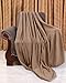 Utopia Bedding Fleece Blanket Queen Size Tan Soft Warm Bed Blanket Plush Blanket Microfiber