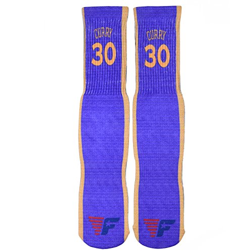 image for Forever Fanatics Golden State Steph Curry #30 Basketball Crew Socks 