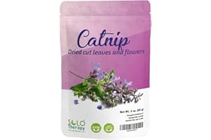 SOLO THERAPY Catnip Dried Cut Flowers and Leaves, 3 oz, Nepeta Cataria, Resealable Bag, Catnip Herb, Product From USA (3 ounces (Pack of 1))