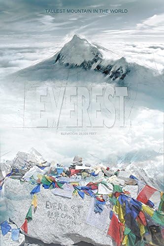 Mount Everest Commemorative Poster 24" x 36" (Unframed) - Certified DigitalFusion CTI Print with 200 Year Archival Inks. Printed in The U.S.A