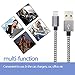 Kiomi iPhone Cable 3', 6', 10' Lightning to USB Charger, 8 Pin Lightning to USB Sync and Charging Cable Cord for iPhone 7/7 Plus, 6/6S, 5/5S/5C/SE, iPad, iPod Nano 7 - Grey White - 4 Piece