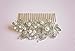 EVER FAITH Wedding Side Comb Crystal Cream Faux Pearl Flower Bridal Hair Accessories for Bride and Bridesmaids Clear Silver-Tone
