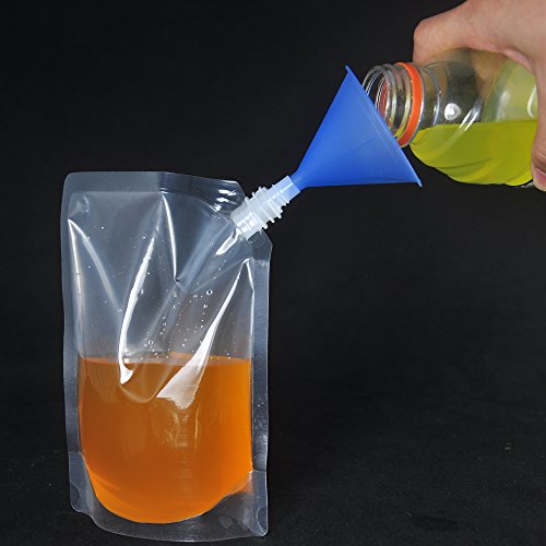 Premium Sneak Alcohol Travel Plastic Flask Cruise Kit Concealable Plastic Flasks for Liquor to Smuggle Drinks Runner Rum Cocktails Spirits Wine(8, 4x32 2x16 2x8 + funnel)