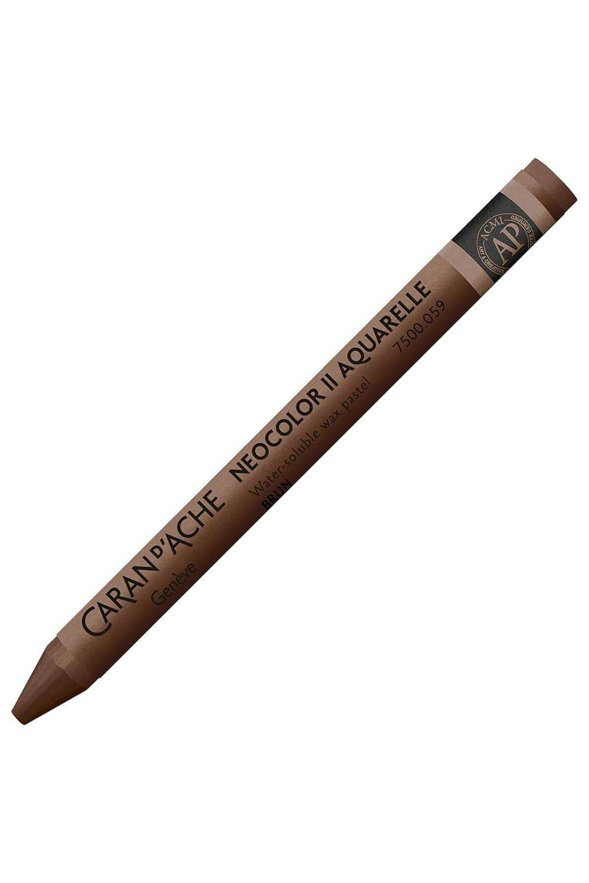Caran d'Ache 7500.059 Watercolour Wax Crayon Neocolor II Brown