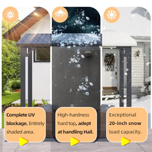 AECOJOY 10x10 Heavy Duty Hardtop Gazebo, Lean-to Wall Mounted Metal Pergola with Galvanized Steel Roof image 16