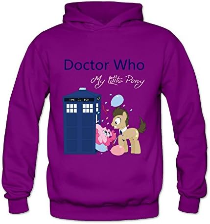Buluew Women's Street Style Doctor Who My Little Pony Hoodies Sweatshirt Size M US Purple