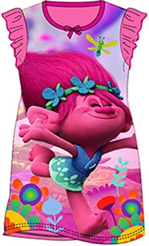 Girls Nightie Nightdress Character Disney Cartoon Trolls