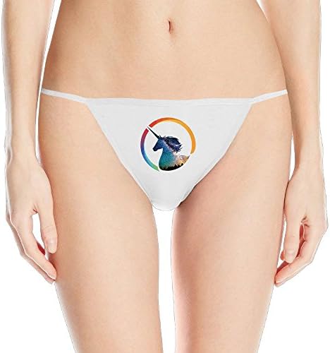 Rainbow Unicorn With Galaxy Printing Of Sexy Fashion Sleek Model Thong Underwear