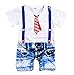 Popbop Baby Boys Cotton Short Sleeve Funny Onesies Printed Bodysuit Rompers Summer Clothes White Age 6M