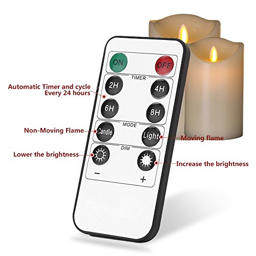 image for HEIOKEY Electronic LED Candle Set of 3 (4