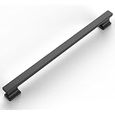 Amerdeco 6 Pack Matte Black Cabinet Pulls 10" | Kitchen Cabinet Handles Cabinet Hardware Kitchen Handles for Cabinets Cupboard Handles Drawer Pulls ZH00013
