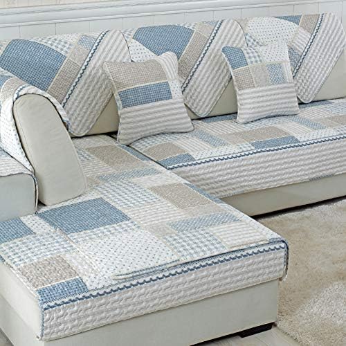 Habigua Slip-Resistant Anti-Wrinkle Cushion Cover SlipCover Couch Armrest Backrest Protector Soft for Sofa Loveseats