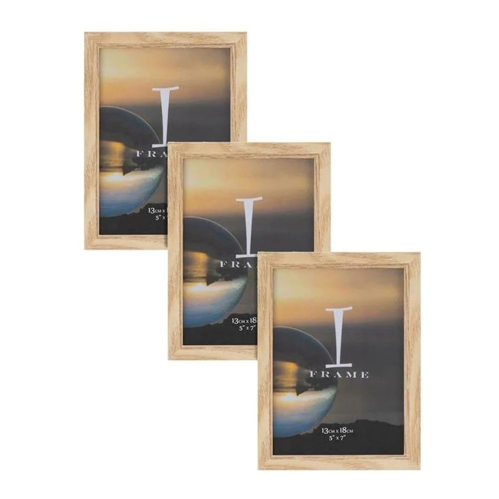 Widdop and Co 5' x 7' - iFrame Set of 3 Photo Frames Oak Finish