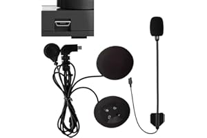 FreedConn Bluetooth Intercom Microphone [Upgrade 5-pin Headset] Speaker for KY pro TCOM-VB/TCOM-SC(5-Pin Headphone Micro USB Interface)