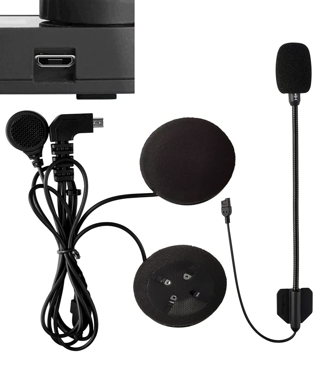 FreedConn Bluetooth Intercom Microphone New Headphone for TCOM-VB/TCOM-SC/KyPro[5pin interface] Micro USB interface
