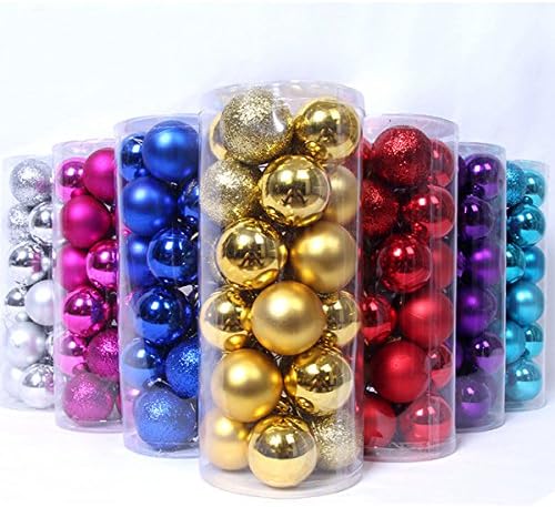Christmas Tree Decor Ball Bauble Hanging Xmas Party Ornament decorations for Home Christmas decorations 24pcs/lot (1.2", pink)