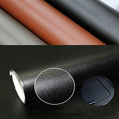 HOHO 60"x20" Car Interior Leather Textured Vinyl Wrap Sticker Decal Film Self Adhesive,Black - Thumbnail 2