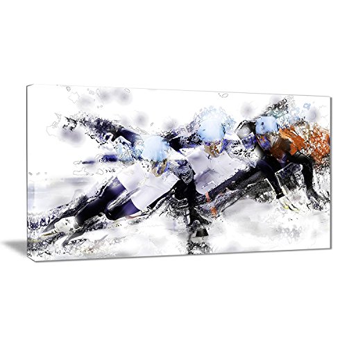 Digital Art Pt25613216 "Speed Skating Finish Line" Sport Canvas Art Print Large