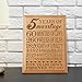 KATE POSH - 5th Anniversary Engraved Natural Wood Plaque, 5th Wedding for Her, for Him, for Couple, 5 Years of Marriage, 5 Years Together as Husband & Wife