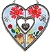 KY&BOSAM Heart Suncatcher Mom Gift Ornament Stained Glass Panles Hangings for Windows Sun Catcher with Pressed Flower Heart in Glass Birthday Gifts for Women Mother`s Day Christmas Home Garden Decor