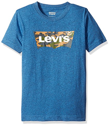 Levi s big boys  graphic print tee, strong blue, medium