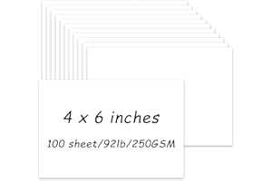 SLAPAFLIFE 100 Pack 4x6 White Cardstock, 92lb/250GSM Heavyweight Blank Cards, Thick Card Stock for Wedding Invitations, Thankyou Cards, Postcards